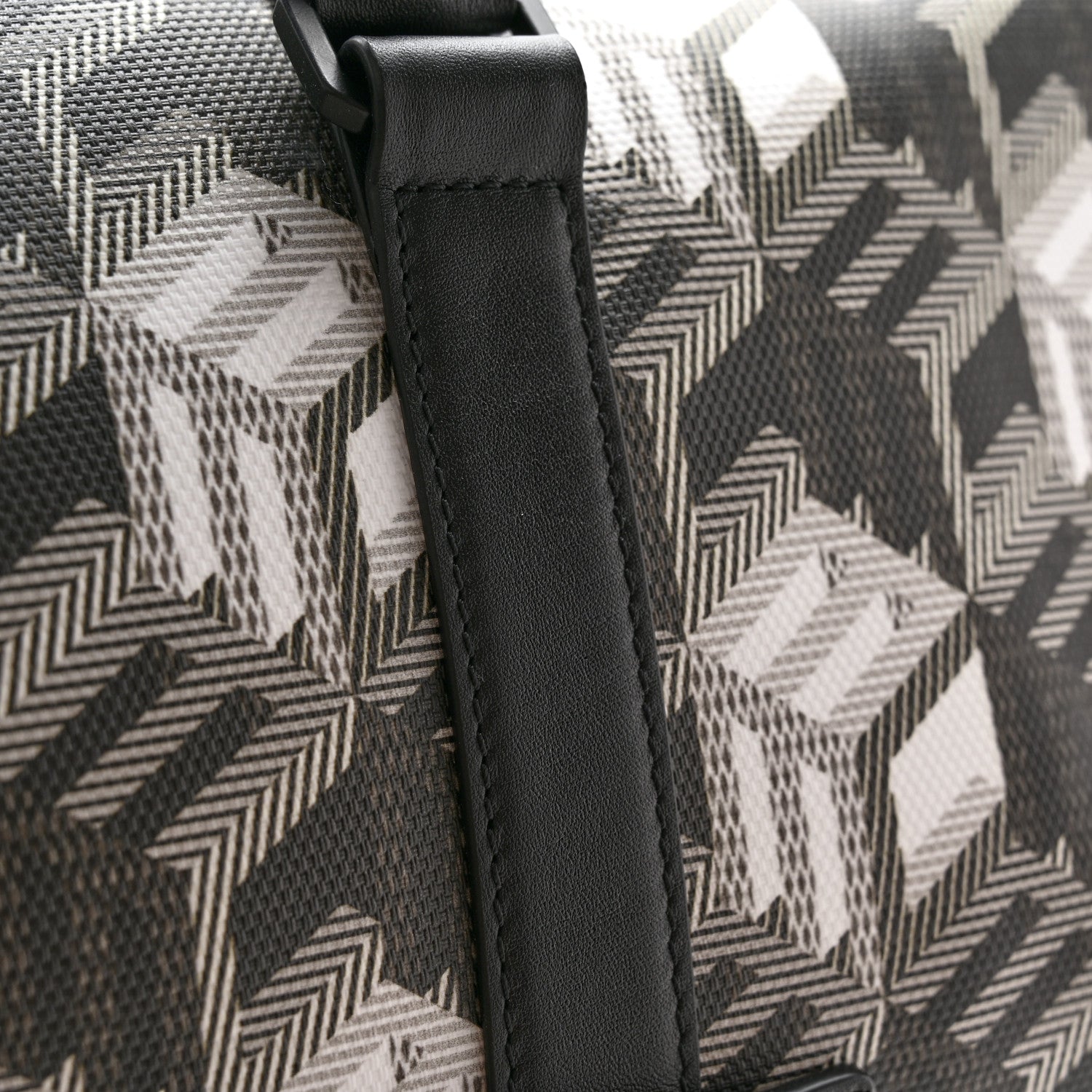 MCM Cubic Monogram Large Traveler Weekender Bag Black White 11 of 16