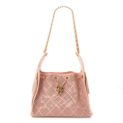 Chanel Perforated Calfskin Small Chanel 25 Handbag Light Pink 1 of 11