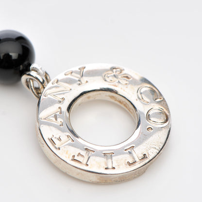 Tiffany Sterling Silver Black Onyx Bead Toggle Bracelet 4 of 7