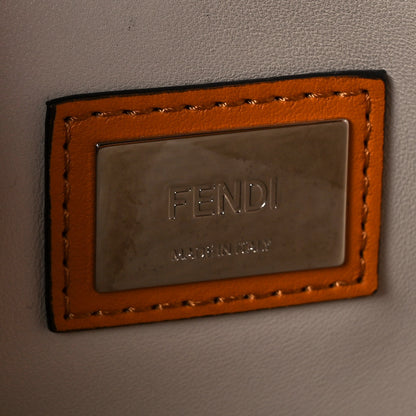 Fendi Vitello Seta Shiny Nappa Plexiglass Granite Medium Peekaboo Iconic Satchel Ginger Latte 7 of 10