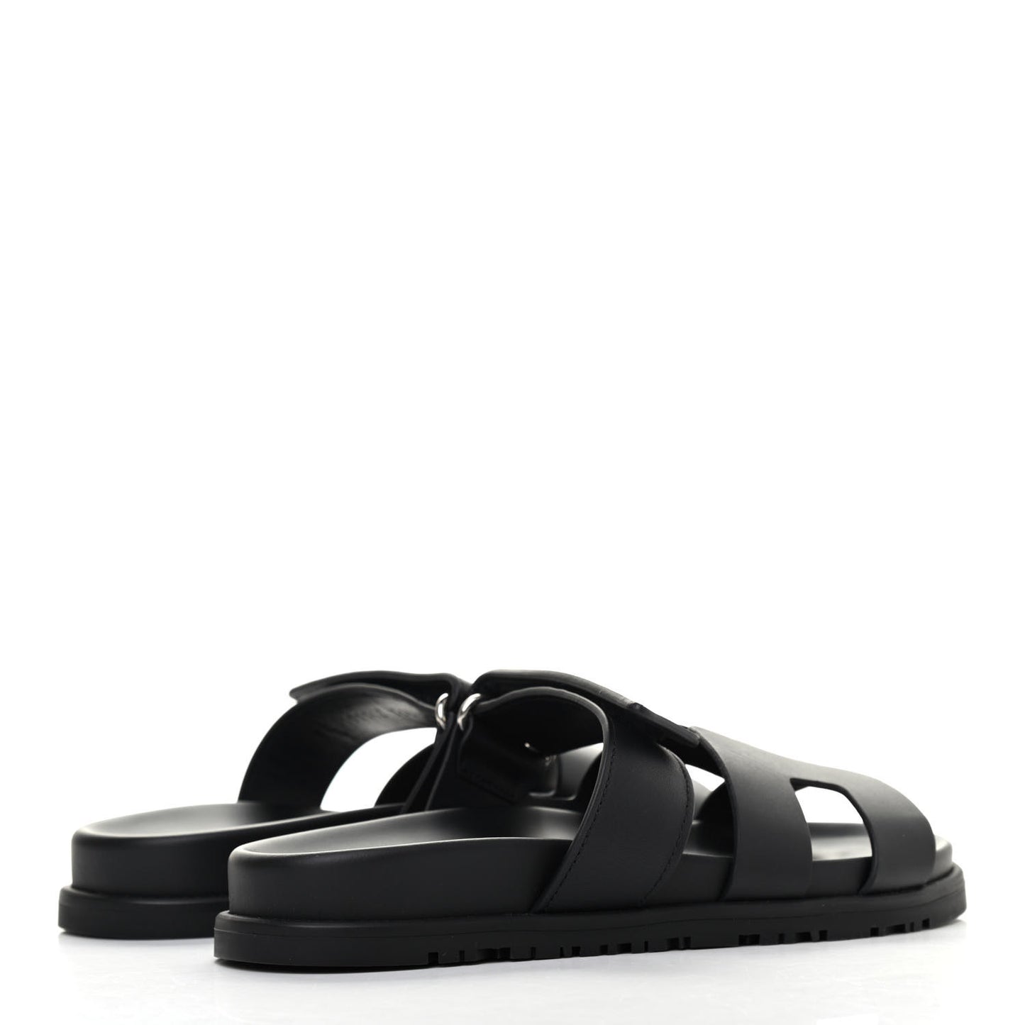 Calfskin Womens Chypre Sandals 36.5 Black