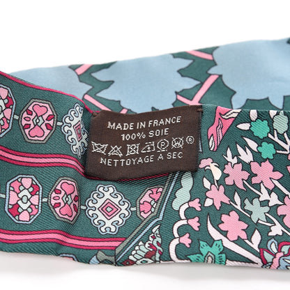 Hermes Silk Tapis Persans Twilly Lagon Vert Rose 3 of 4