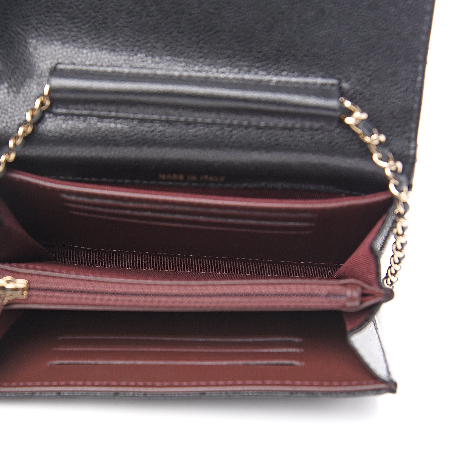 Chanel Iridescent Caviar Quilted Classic Clutch With Chain Black 4 of 7