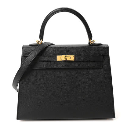 Hermes Epsom Kelly Sellier 25 Black 1 of 10