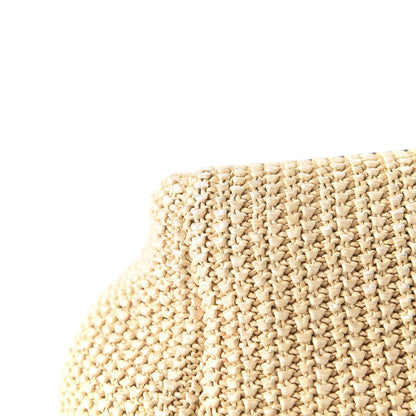 Saint Laurent Raffia Calfskin Small Nolita Shoulder Bag Natural Black 11 of 12