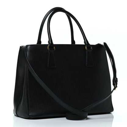 Prada Saffiano Lux Medium Tote Black 2 of 4
