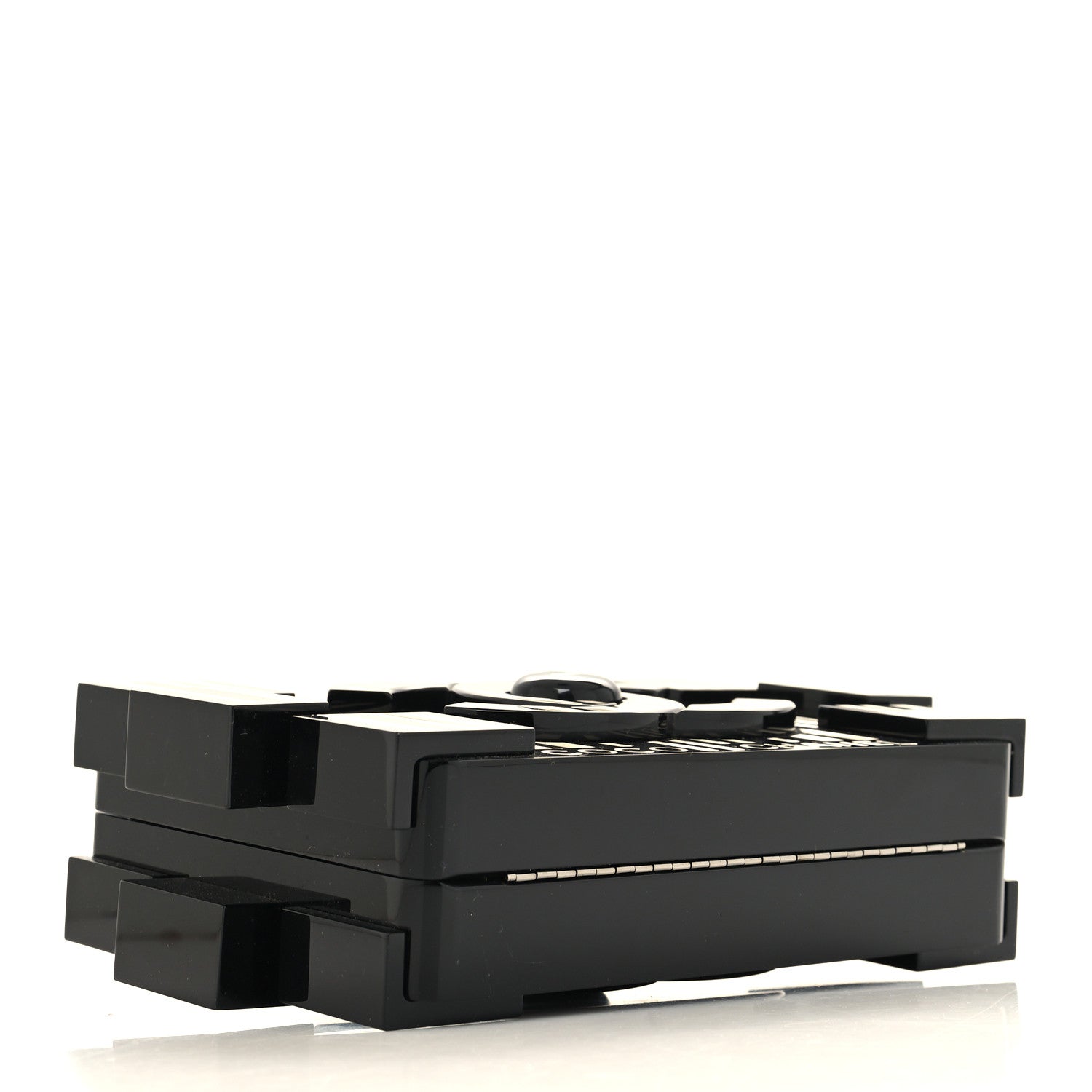 Chanel Plexiglass Barcode Boy Brick Lego Clutch Black 4 of 13
