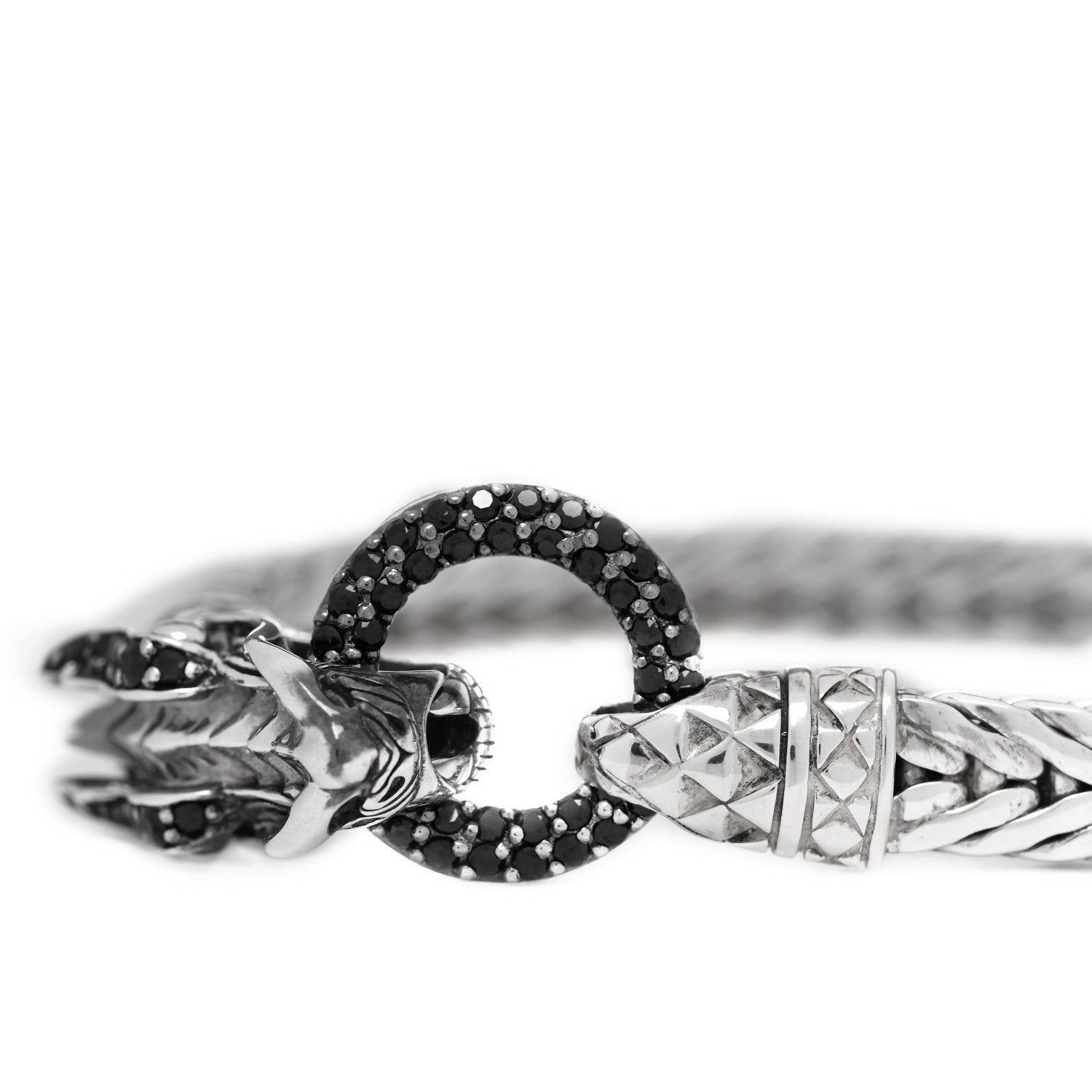 John Hardy Sterling Silver Black Sapphire Legends Naga Station Bracelet 4 of 5