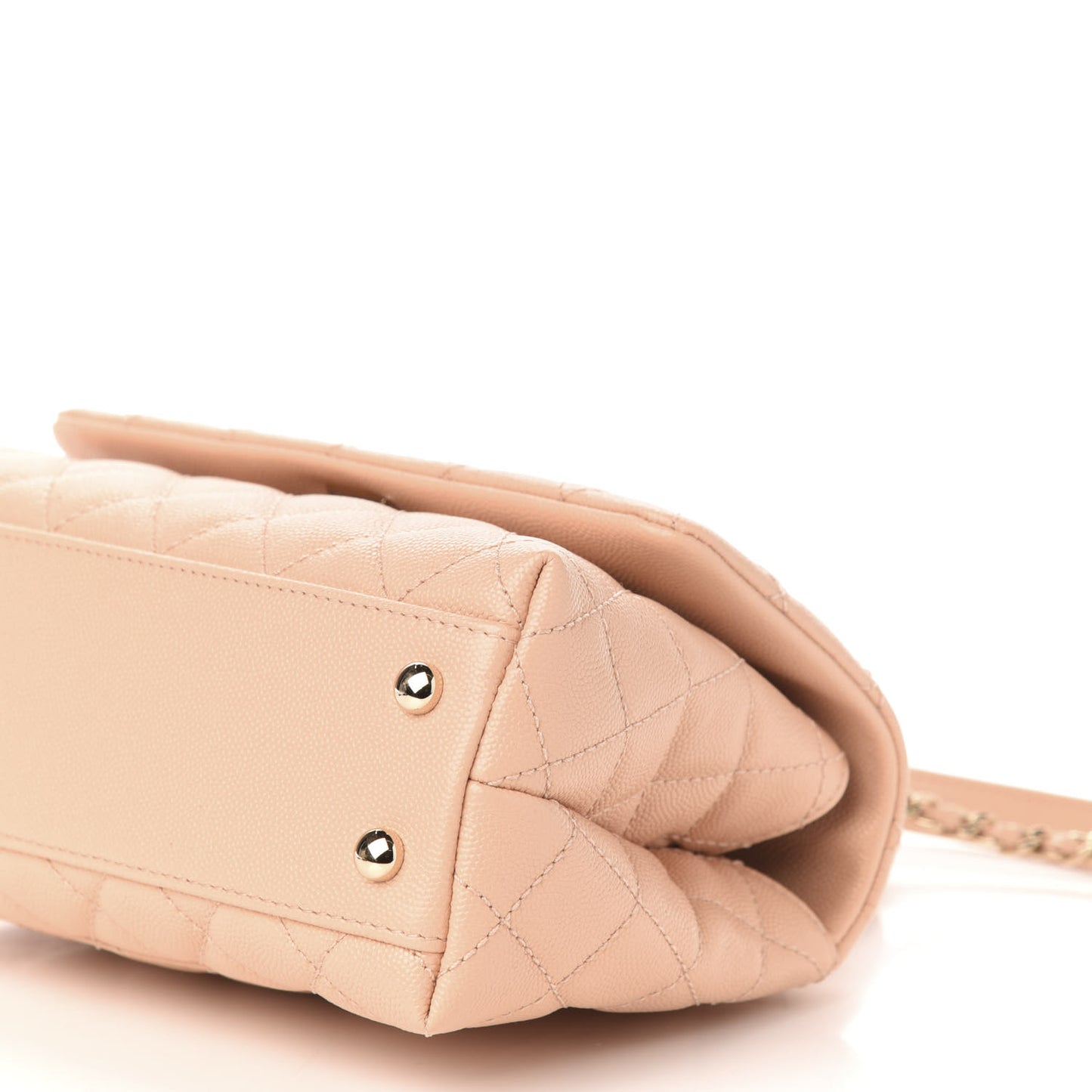 Caviar Quilted Mini Coco Handle Flap Light Pink