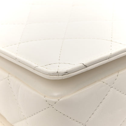 Chanel Shiny Calfskin Quilted Multicolor Small Top Handle White 17 of 17