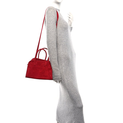 The Row Suede Soft Margaux 10 Bag Ruby 2 of 9