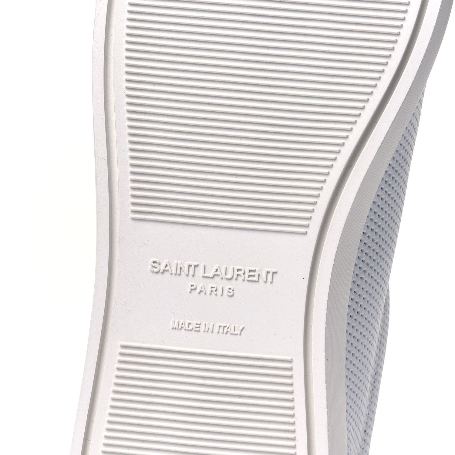 Saint Laurent Perforated Calfskin Cheetah Print Andy Low Top Sneakers 38 White Black 7 of 9