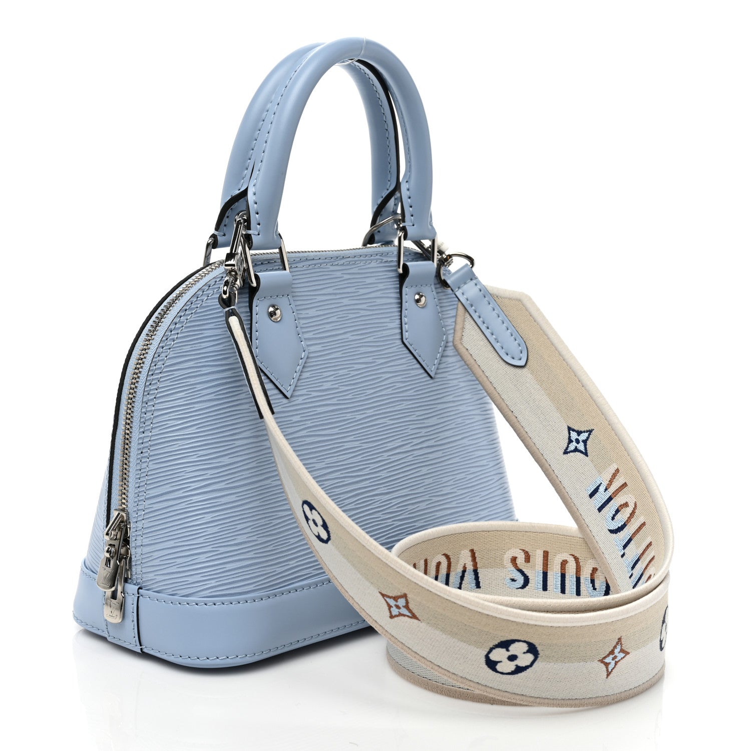 Louis Vuitton Epi Jacquard Alma BB Bleu Nuage 3 of 8