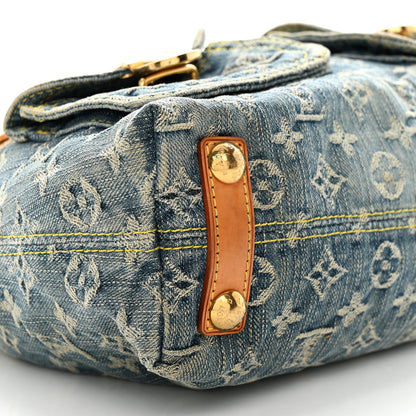 Louis Vuitton Monogram Denim Baggy PM Blue 9 of 10
