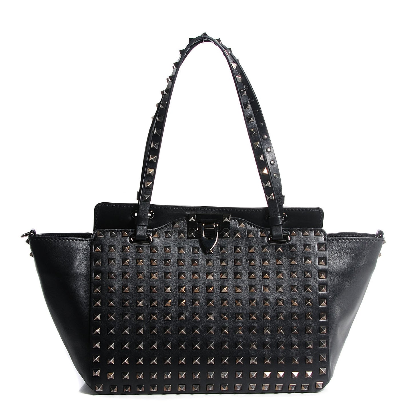 Vitello Small Rockstud All Over Tote Black