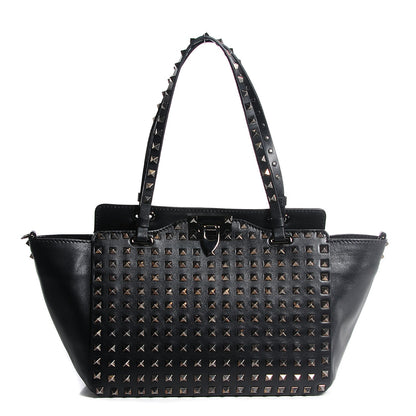 Valentino Garavani Vitello Small Rockstud All Over Tote Black 1 of 9