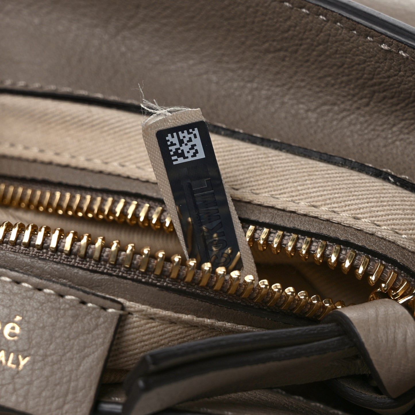 Suede Calfskin Small Faye Backpack Motty Grey