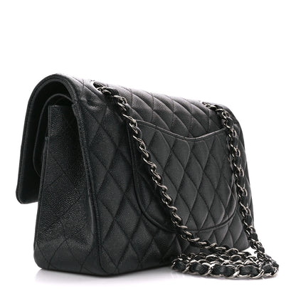 Chanel Iridescent Caviar Quilted Medium Double Flap Black 3 of 13