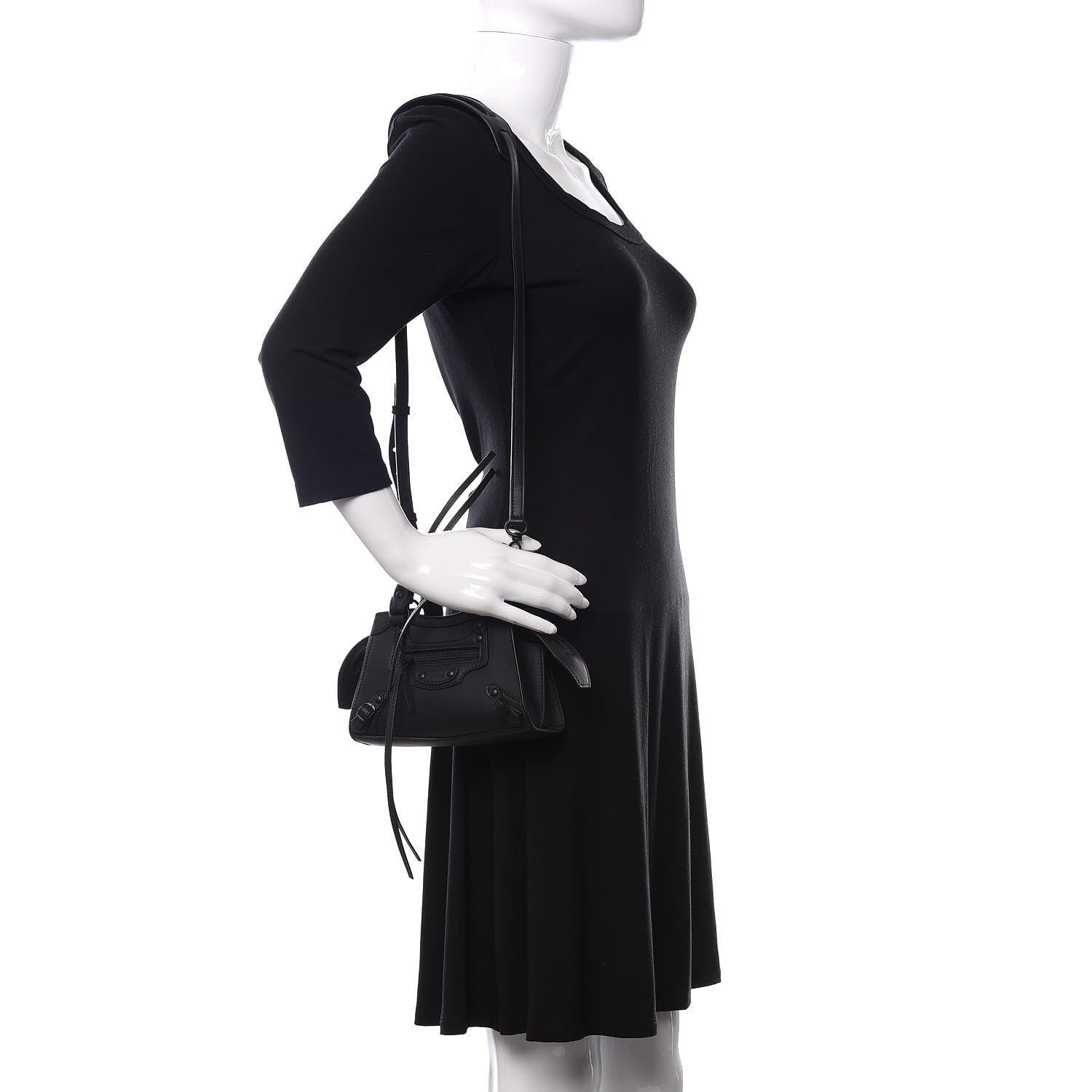 Balenciaga Smooth Calfskin Neo Classic Black Hardware Nano City Crossbody Black 2 of 10
