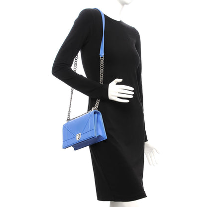 Christian Dior Lambskin Small Diorama Flap Bag Blue 2 of 9