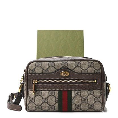 Gucci GG Supreme Monogram Web Mini Ophidia Shoulder Bag Brown 11 of 11