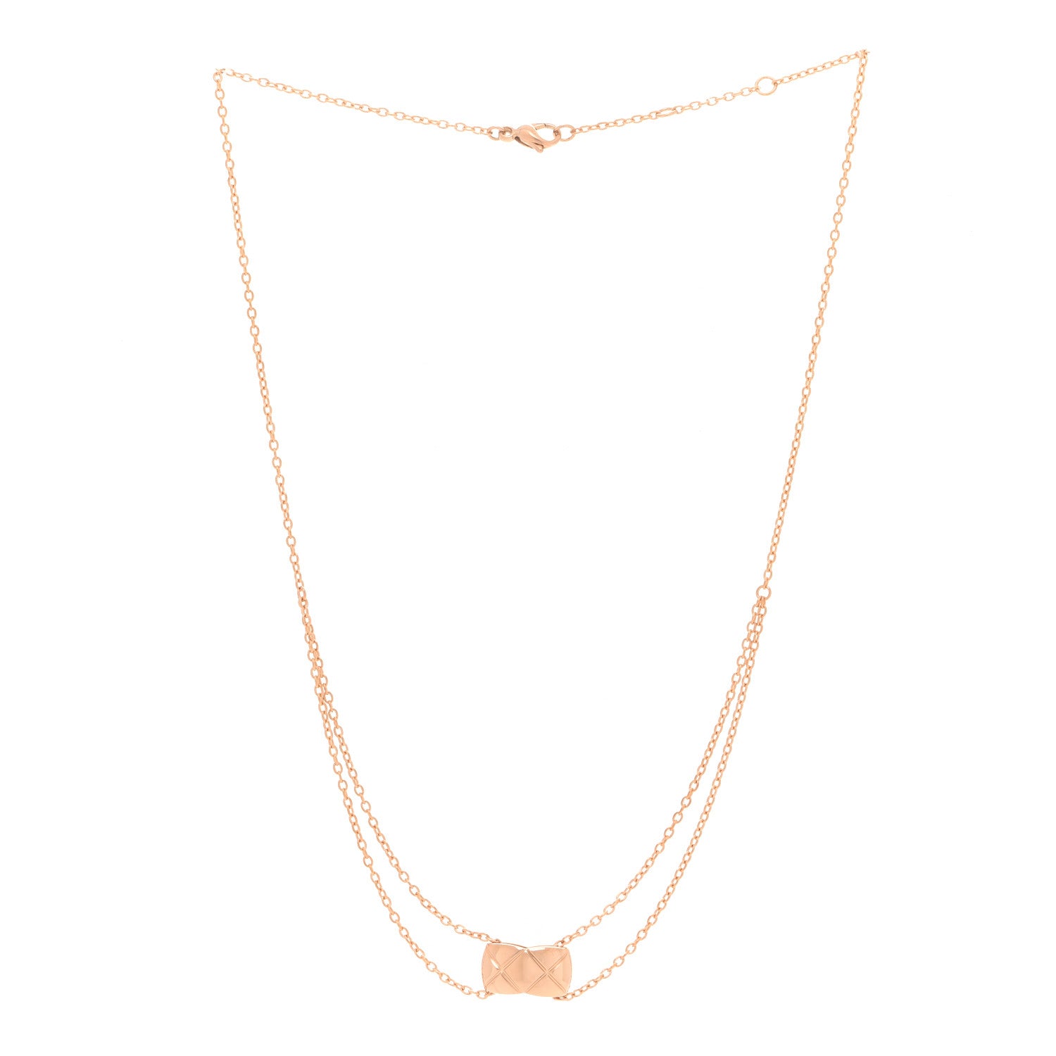 Chanel 18K Beige Gold Coco Crush Pendant Necklace 3 of 6