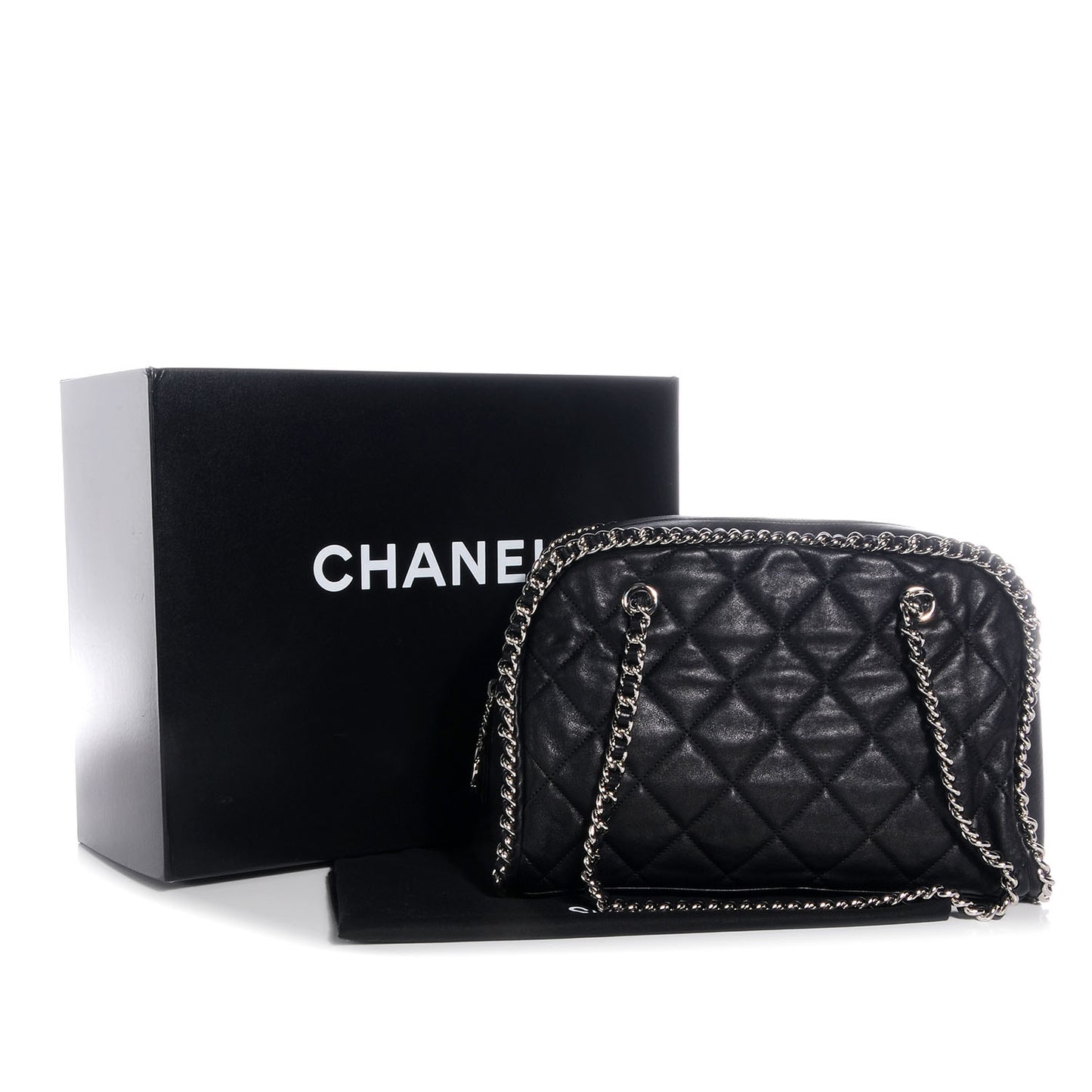 Calfskin Chain Around Bowler Black
