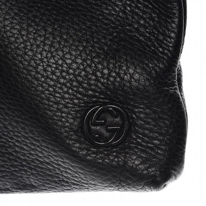 Gucci Deerskin Interlocking G Portfolio Clutch Black 9 of 9