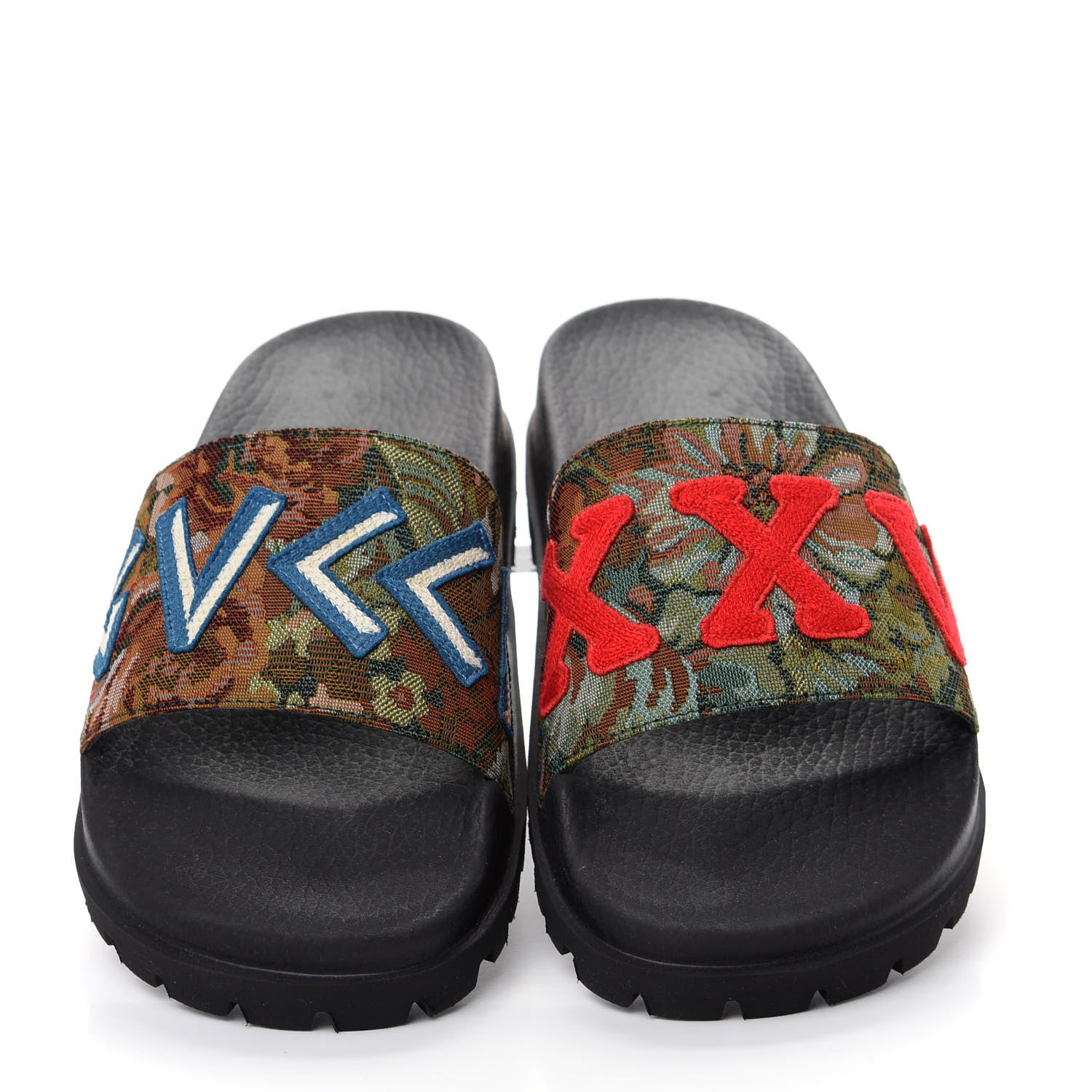 Gucci Brocade Floral Mens Pursuit Lug Sole Slide Sandals 7 Multicolor 5 of 10
