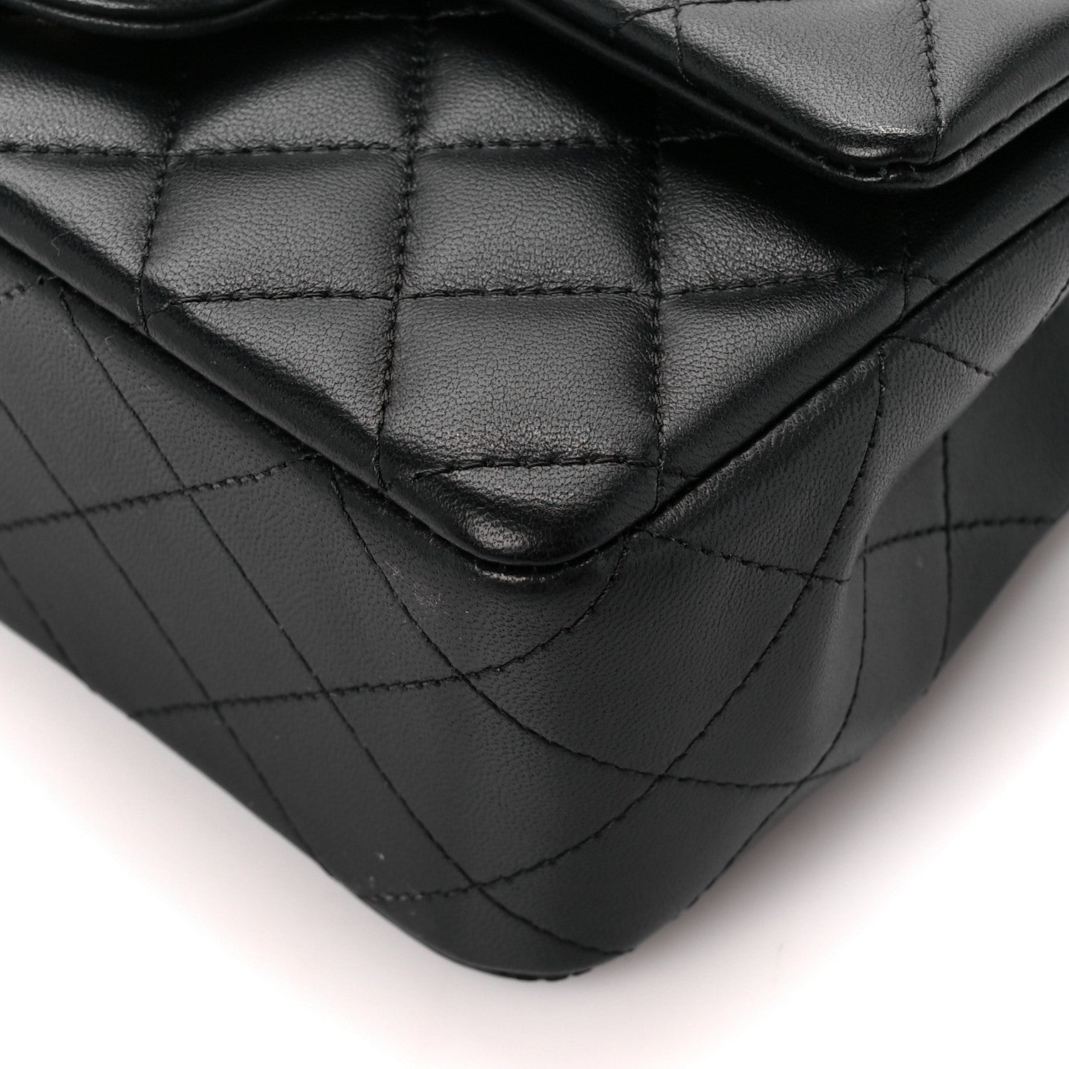 Chanel Lambskin Quilted Mini Top Handle Rectangular Flap Black 11 of 11