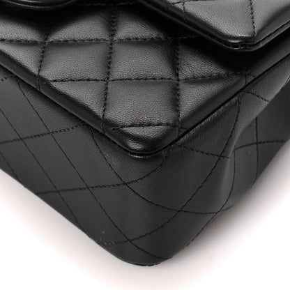 Chanel Lambskin Quilted Mini Top Handle Rectangular Flap Black 11 of 11