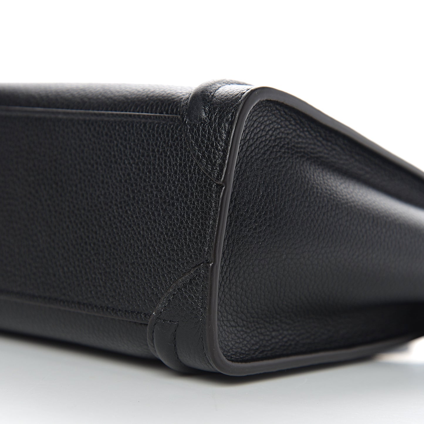 Drummed Calfskin Nano Luggage Black