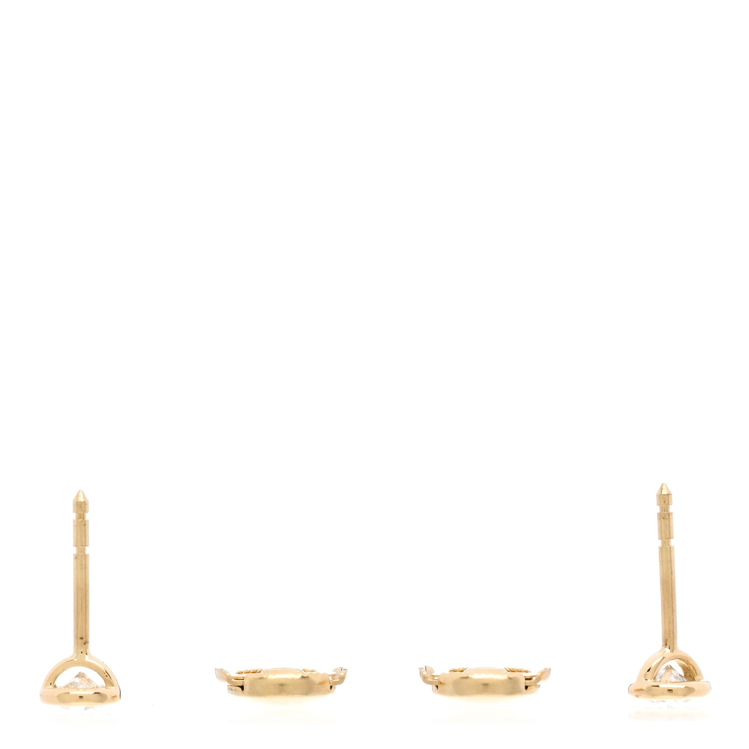 Tiffany 18K Yellow Gold Diamond .48ctw Elsa Peretti Diamonds By The Yard Earrings 3 of 4