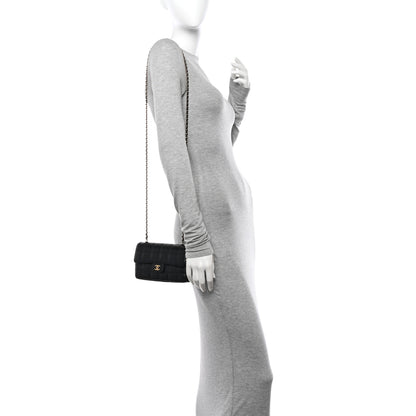 Chanel Lambskin Quilted Mini Chocolate Bar Camellia Flap Black 2 of 10