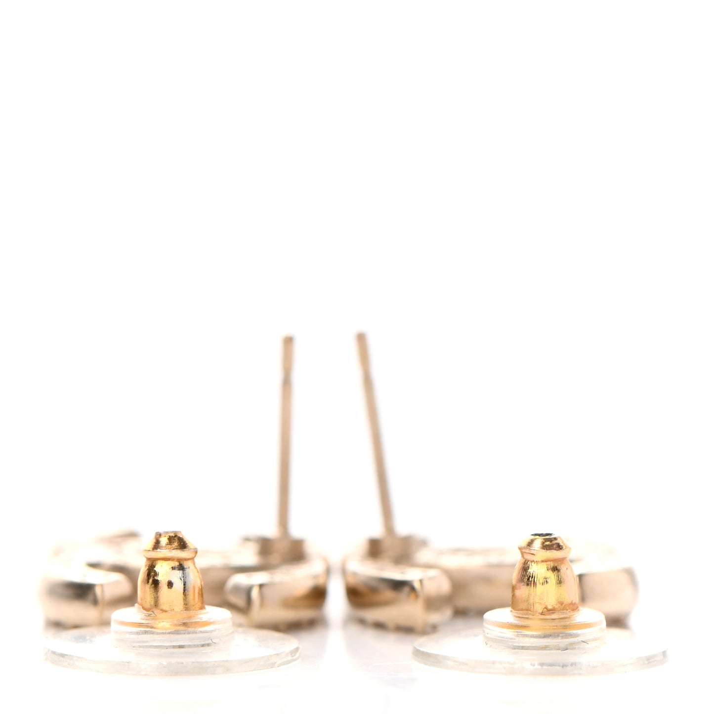 Crystal CC Earrings Light Gold