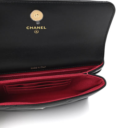 Chanel Lambskin Quilted Chanel 19 Flap Clutch Black 4 of 4