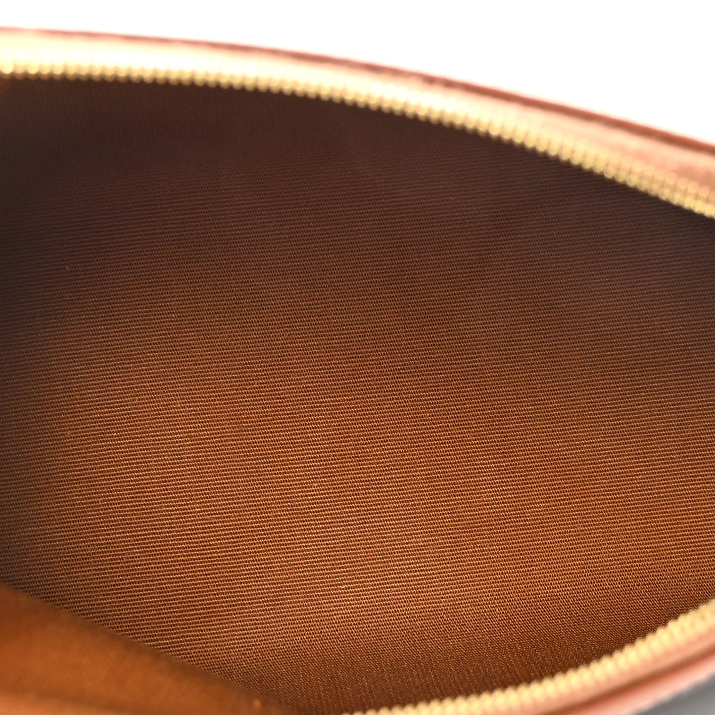 Triomphe Canvas Calfskin Medium Cosmetic Pouch Tan