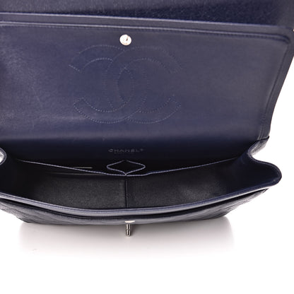 Chanel Caviar Quilted Maxi Double Flap Navy Blue 5 of 19