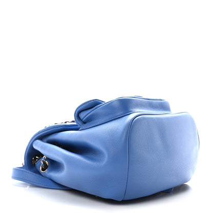 Chanel Lambskin Quilted Small Duma Drawstring Backpack Blue 4 of 10