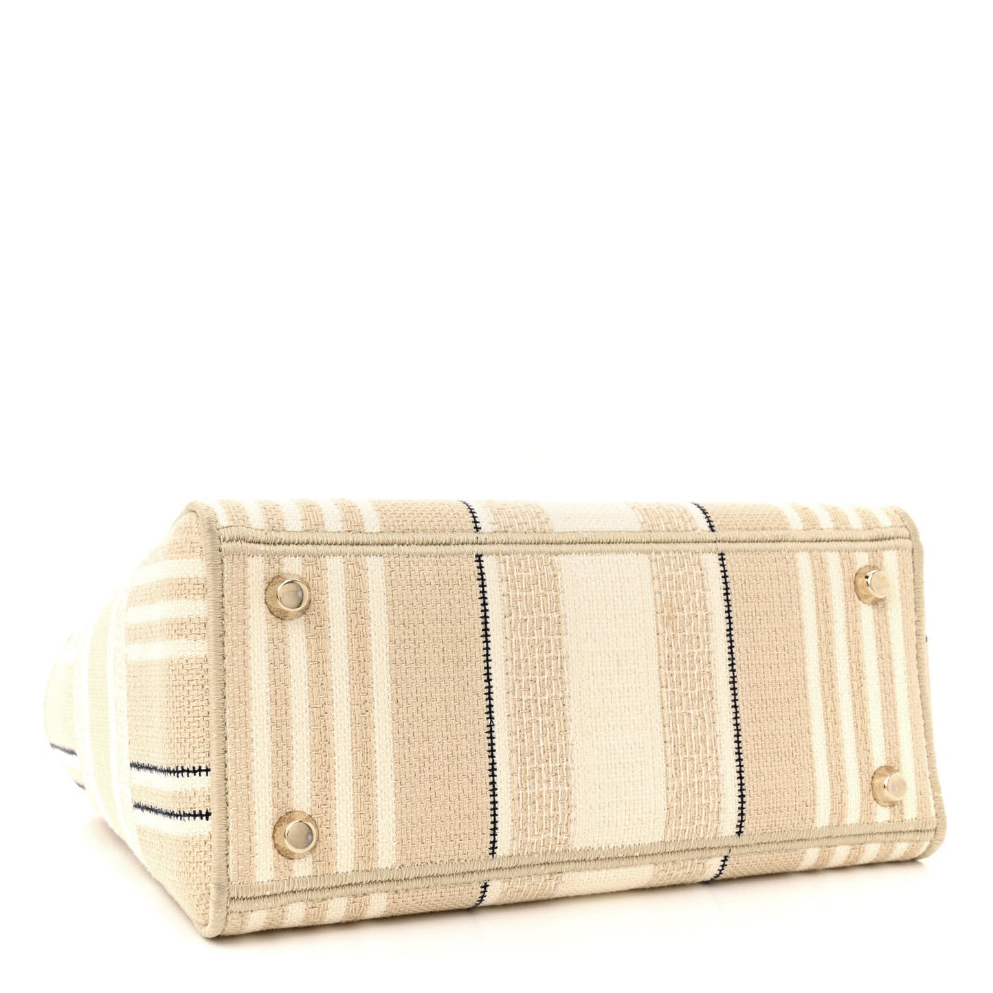 Canvas Embroidered Medium Stripes Lady D-Lite Beige