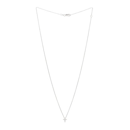 Roberto Coin 18K White Gold Diamond Tiny Treasures Baby Cross Pendant Necklace 3 of 4