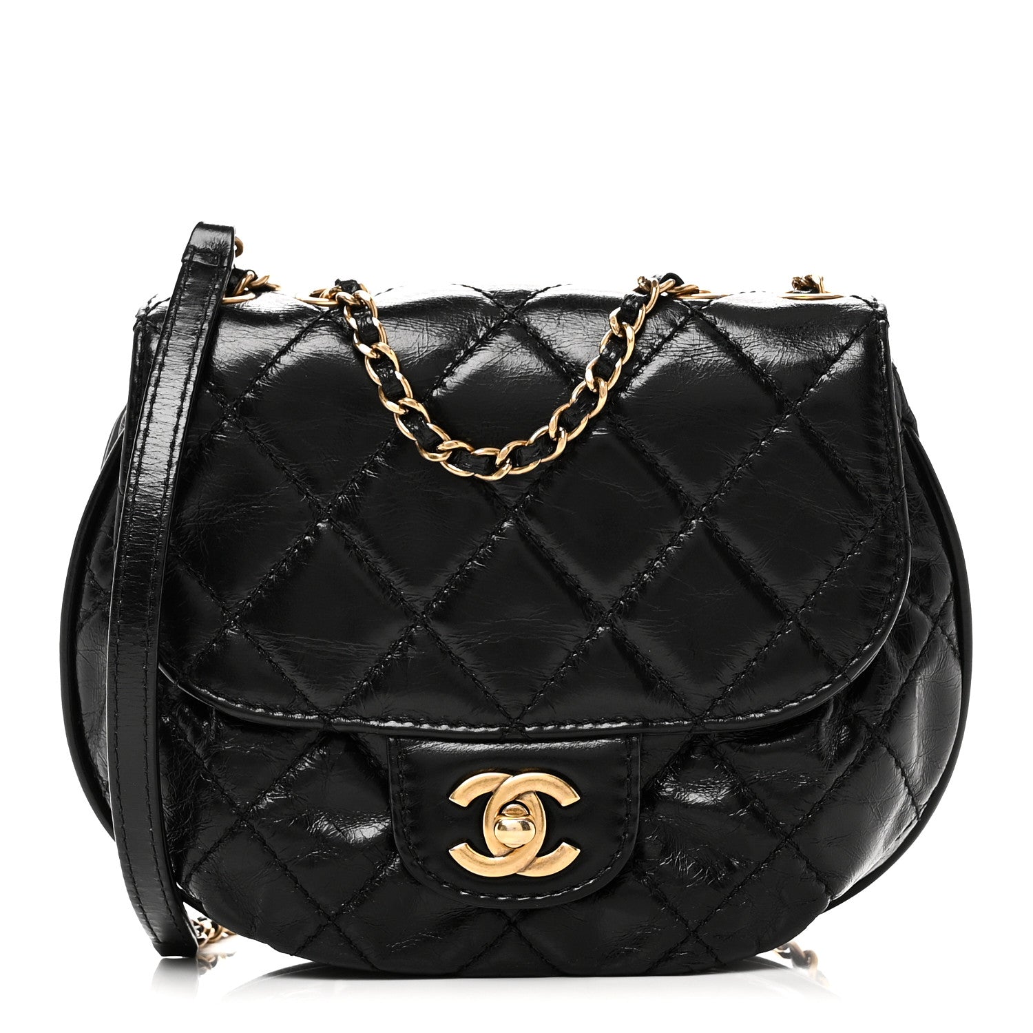 Chanel Glazed Calfskin Quilted Small Bubble CC Flap Black 1 of 10