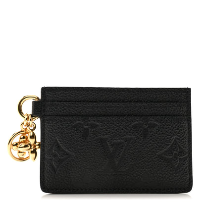 Louis Vuitton Empreinte Monogram LV Charms Card Holder Black 1 of 8