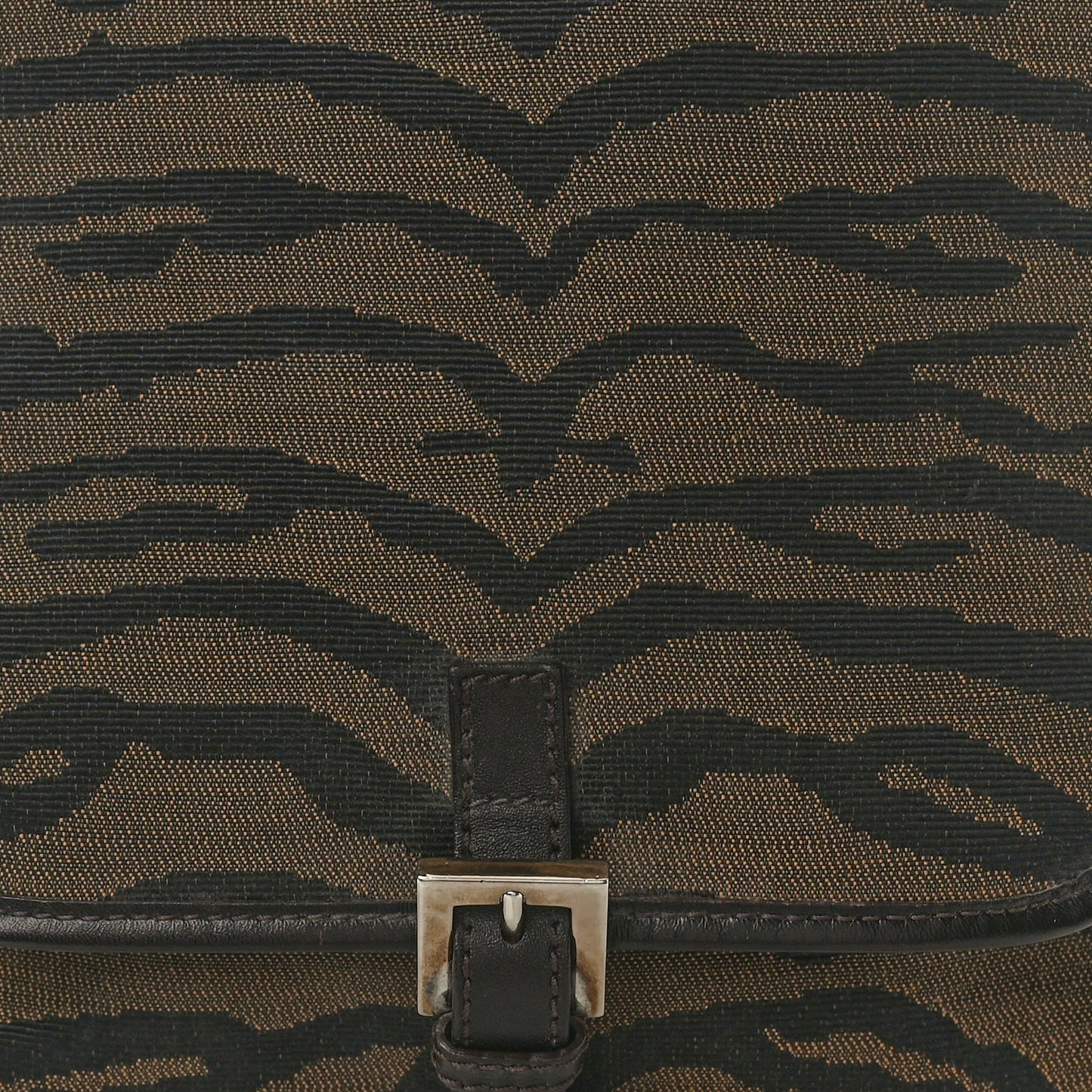 Zucchino Vitello Zebra Baguette Crossbody Brown