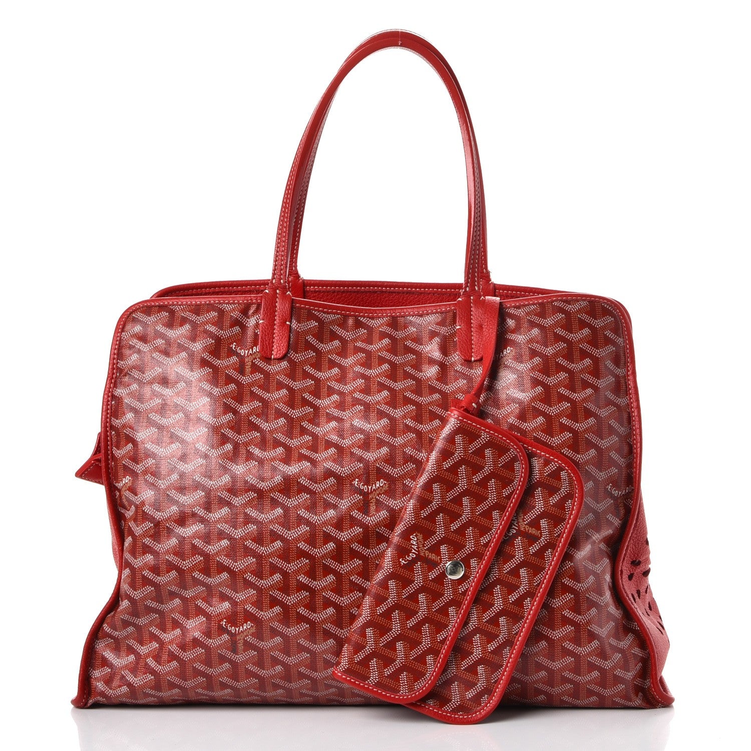 Goyard Goyardine Sac Hardy Pet Carrier PM Red 3 of 9