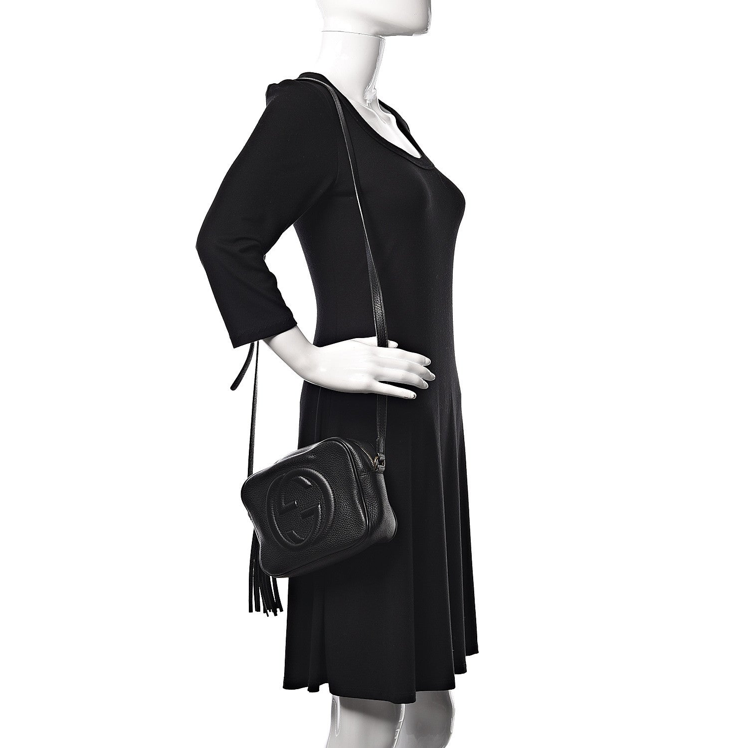 Gucci Pebbled Calfskin Small Soho Disco Bag Black 2 of 17