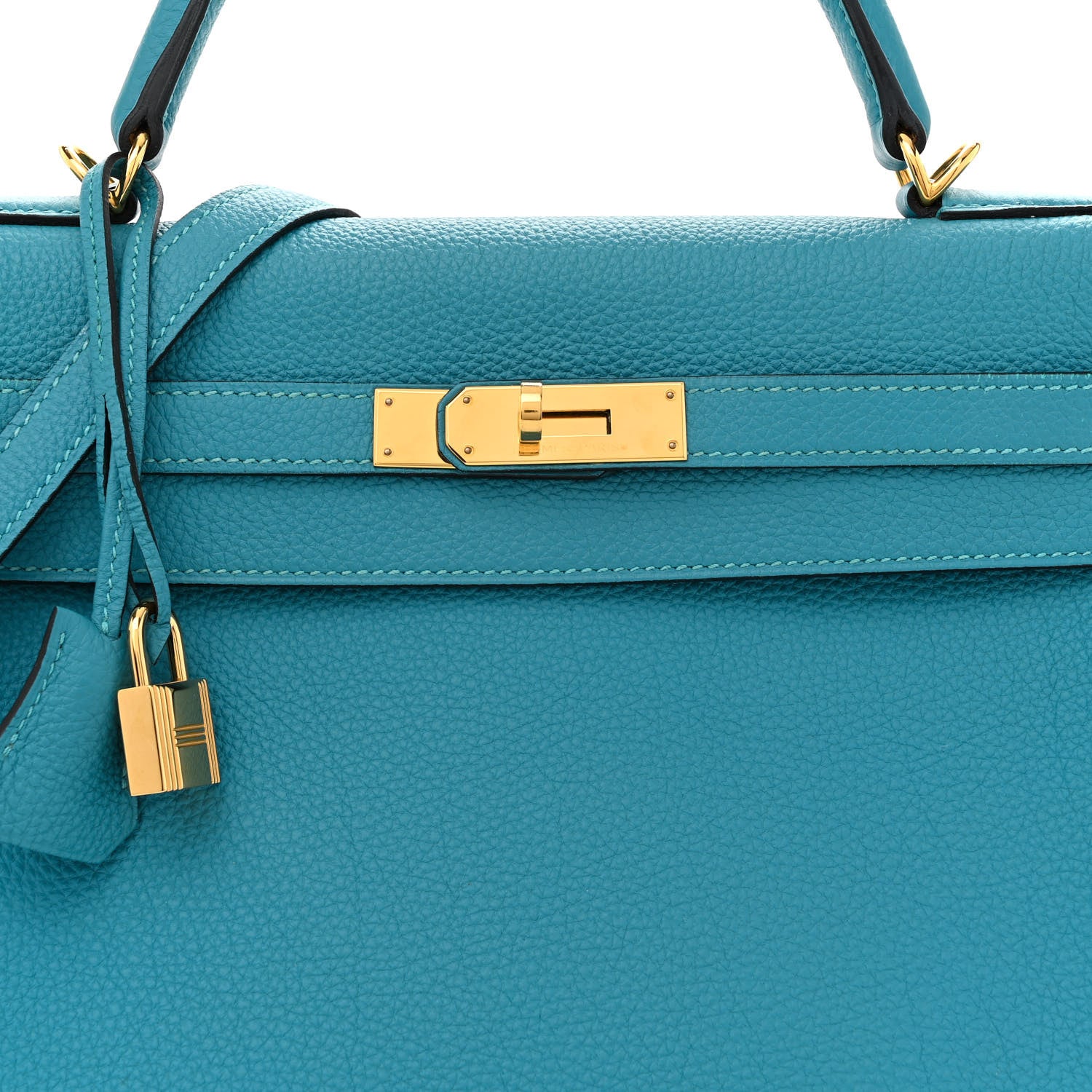 Hermes Togo Kelly Retourne 32 Turquoise 8 of 15