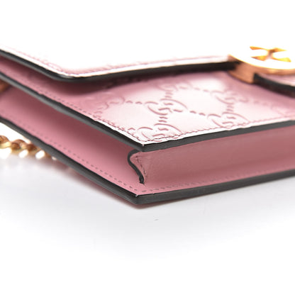 Gucci Guccissima Icon Chain Wallet Carmine Rose 9 of 11