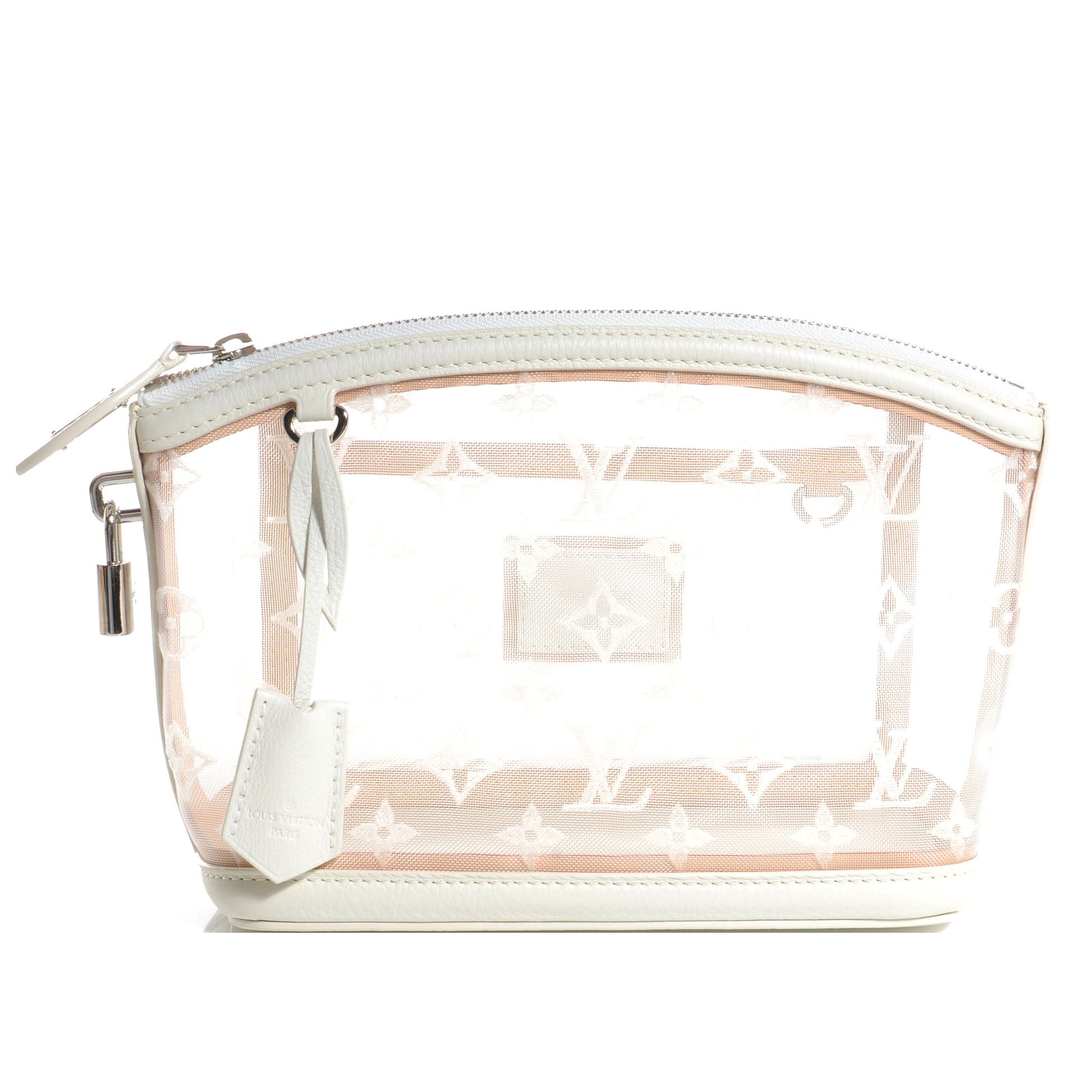 Louis Vuitton Monogram Transparence Transparent Lockit Clutch LE White 1 of 7