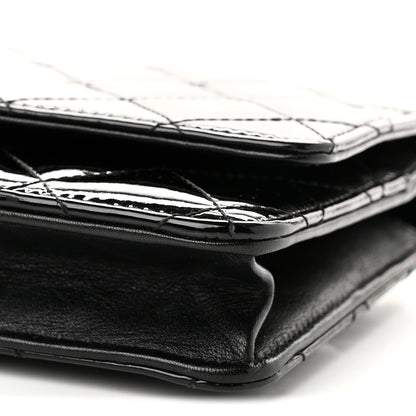 Chanel Patent Quilted Wallet On Chain WOC Black 10 of 10
